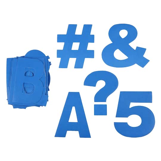 4&#x22; Blue Project Letters, Numbers &#x26; Characters by B2C&#x2122;